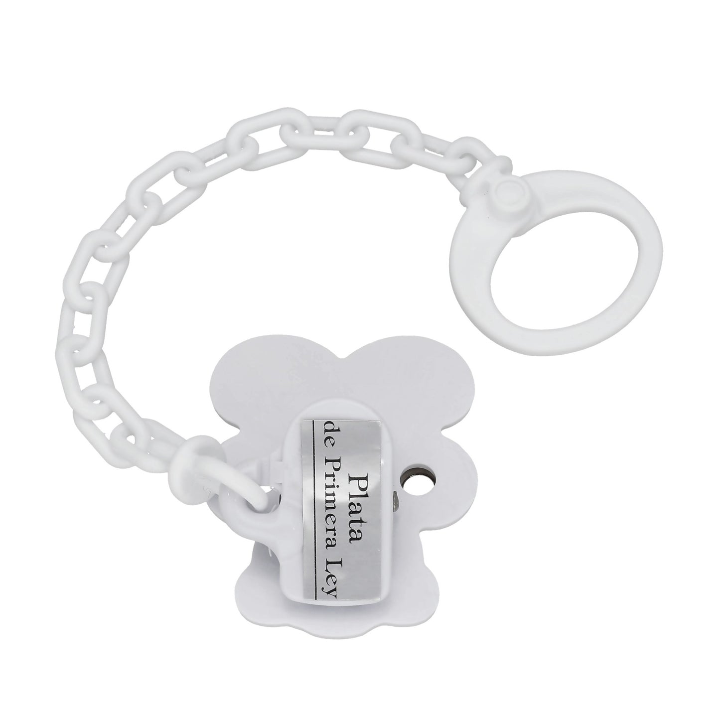 Pinza Chupete de Bebé Oso en Plata de Ley 925
