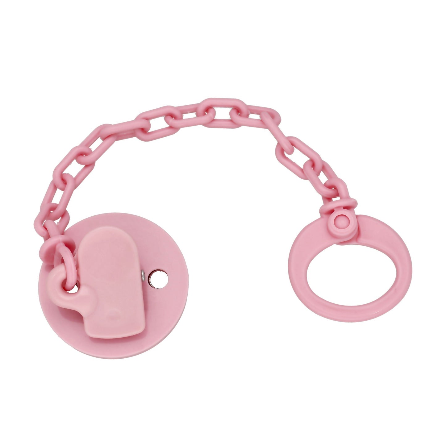 Pinza Chupete Bebé Plata Bilaminada Oveja Rosa