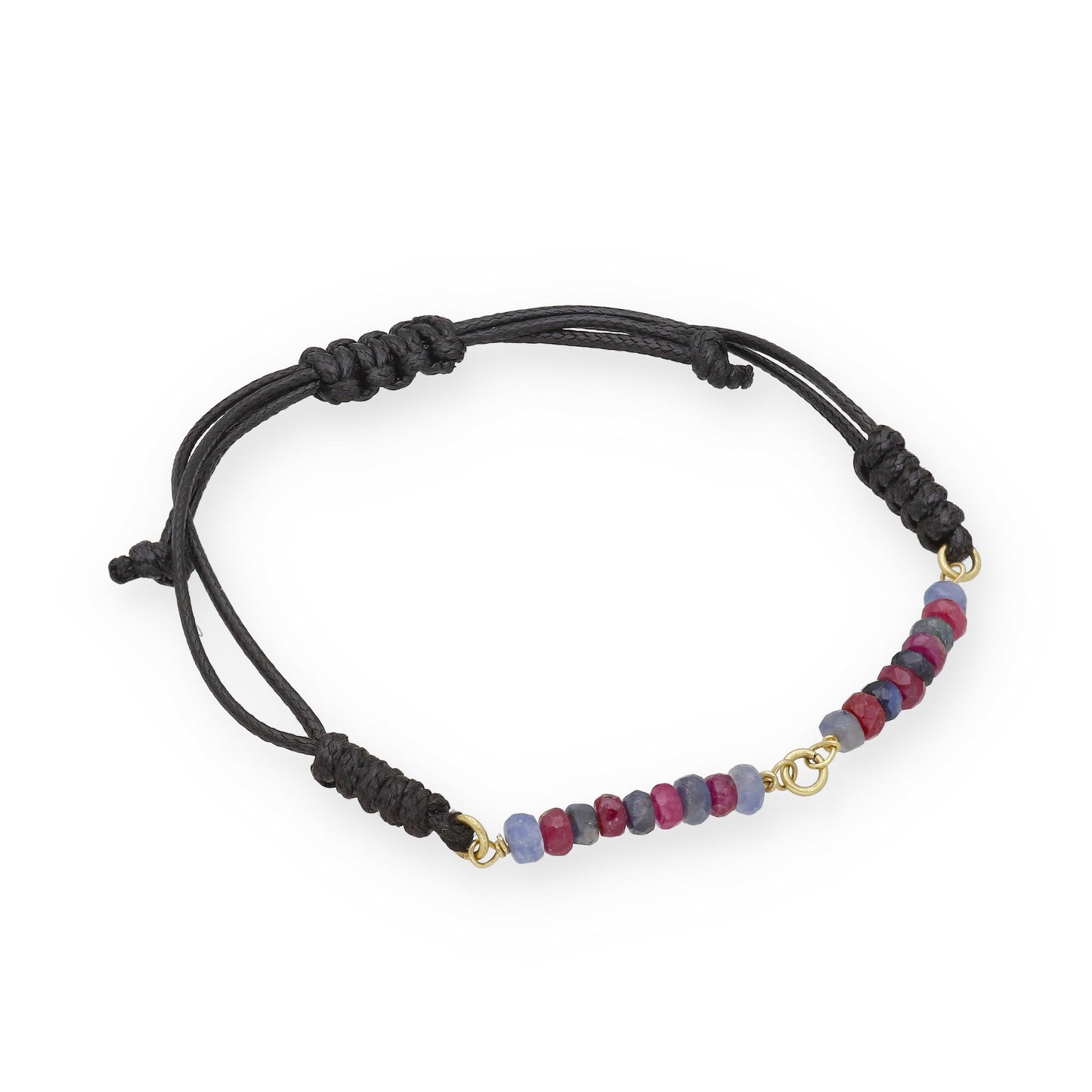 Pulsera Macramé en Oro de Ley 18K con Turmalinas