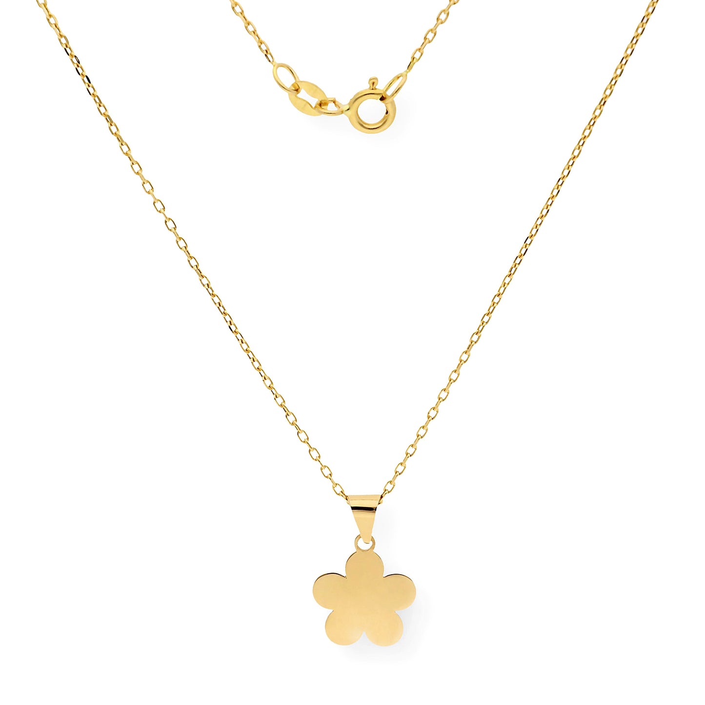 Colgante de Oro Diamante y Zafiros con Diseño de Margarita