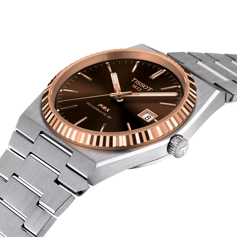 Reloj Tissot PRX Powermatic 80 Steel & 18K Gold Bezel T931.407.41.291.00