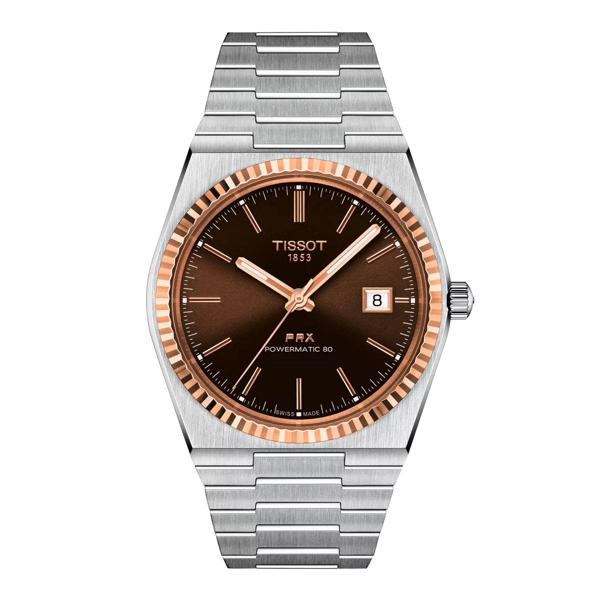 Reloj Tissot PRX Powermatic 80 Steel & 18K Gold Bezel T931.407.41.291.00