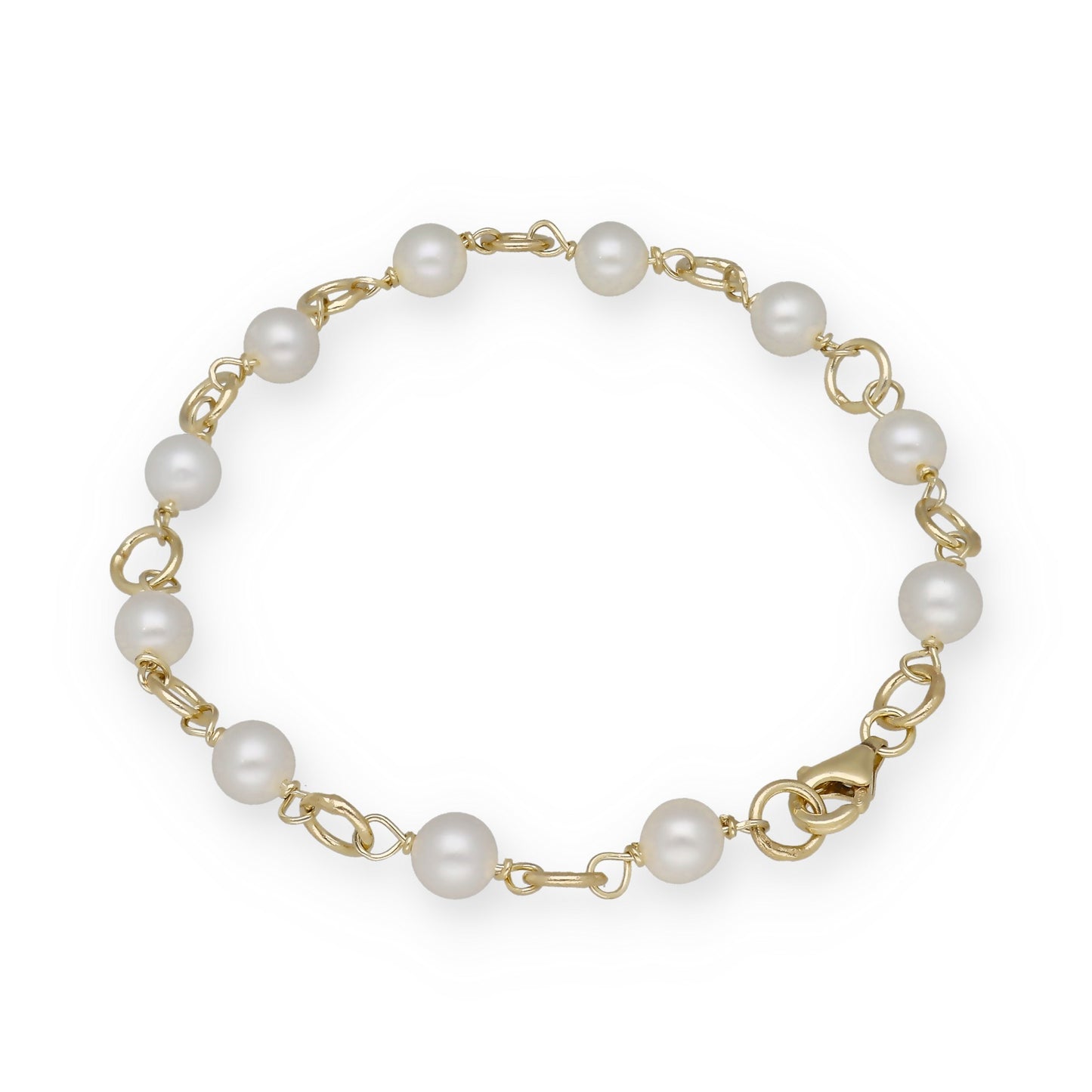 Pulsera de Comunión en plata de ley 925 y Perlas Freshwater