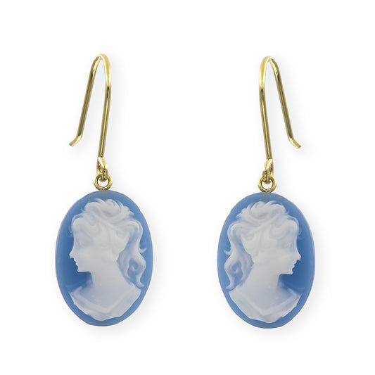 Pendientes Camafeo en Oro de 18K