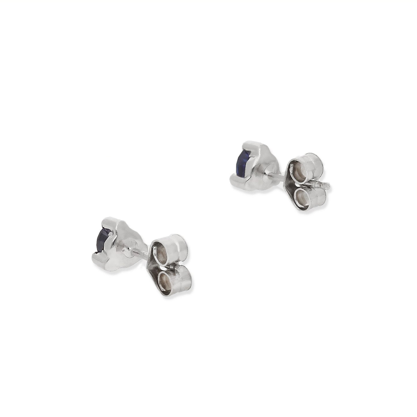 Pendientes Naira de Zafiro en Oro Blanco de 18K