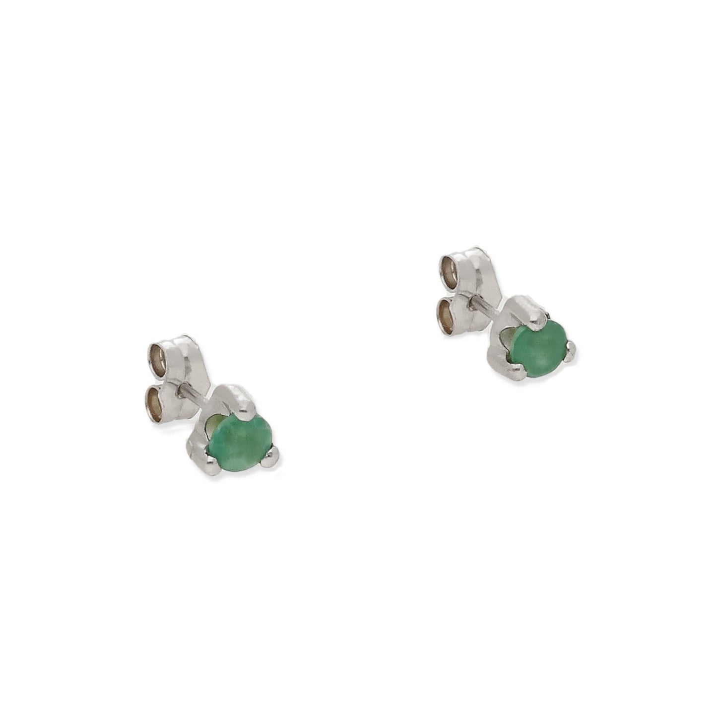 Pendientes Naira de Esmeralda en Oro Blanco de 18K