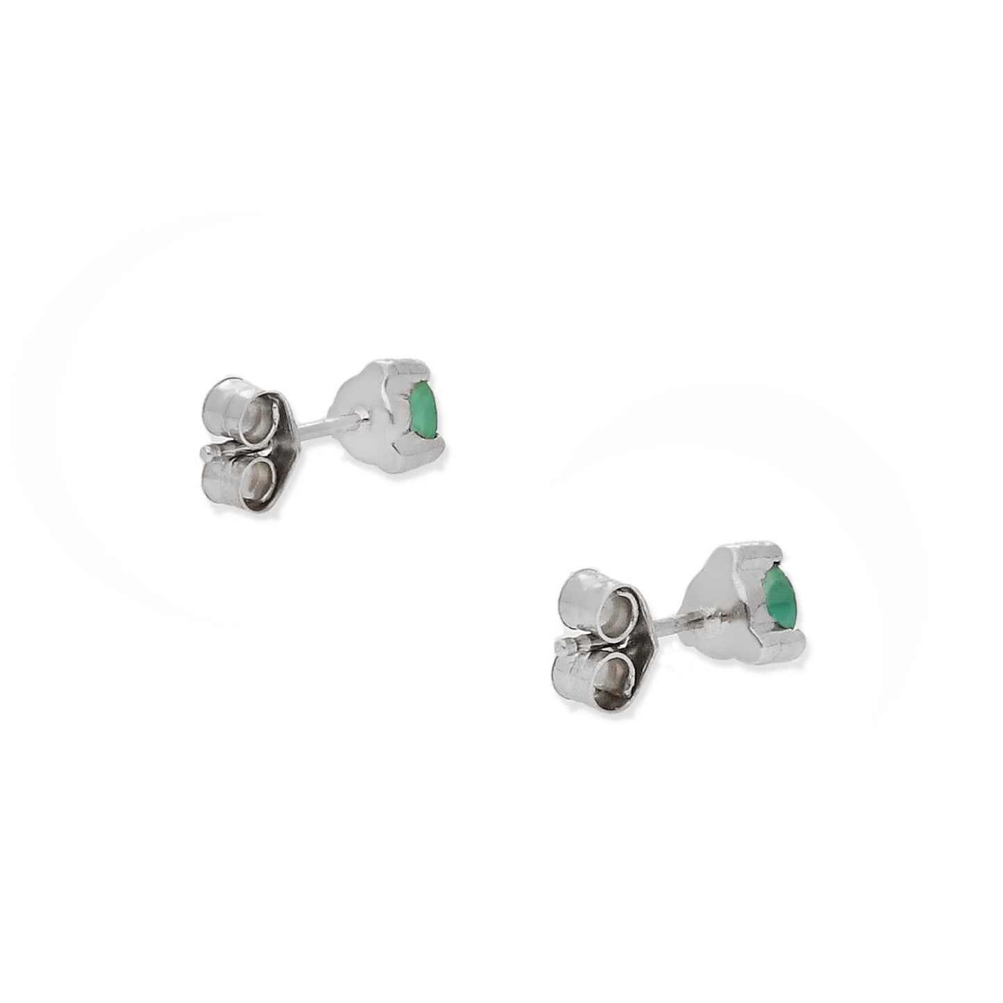 Pendientes Naira de Esmeralda en Oro Blanco de 18K