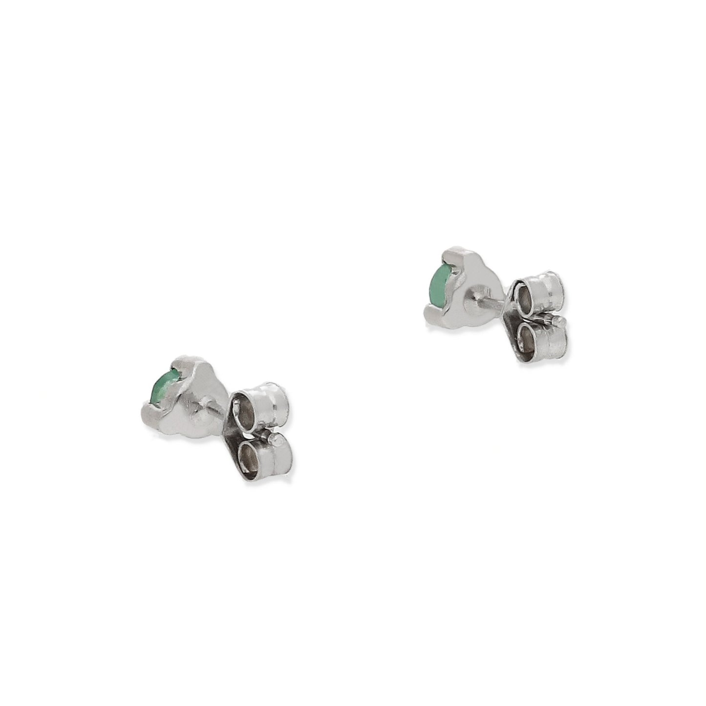 Pendientes Naira de Esmeralda en Oro Blanco de 18K