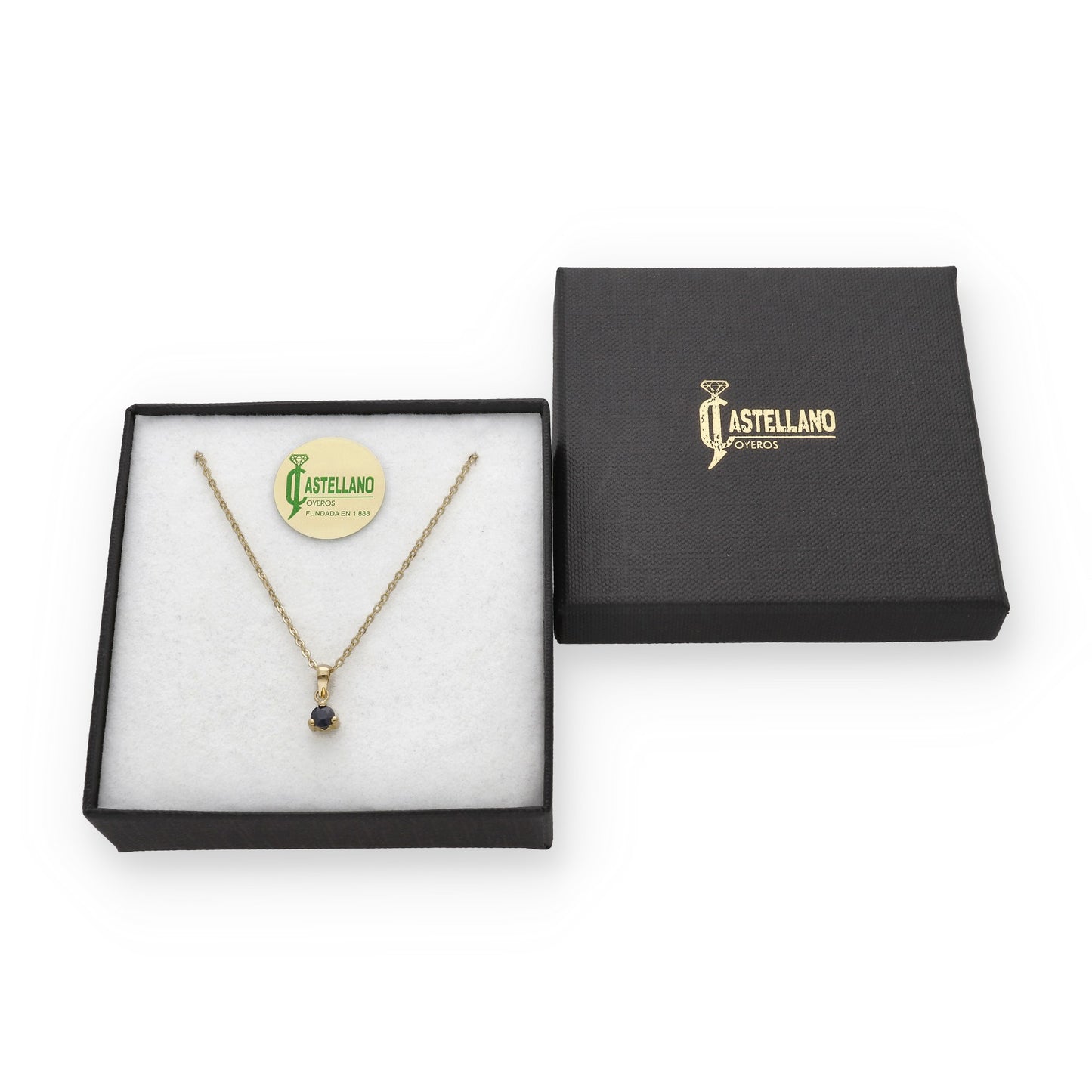 Collar con Colgante Naira de Zafiro en Oro de 18K