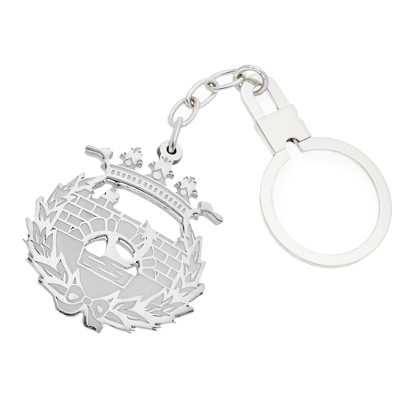 Llavero Insignia de Ingeniería de Caminos en Plata de Ley 925