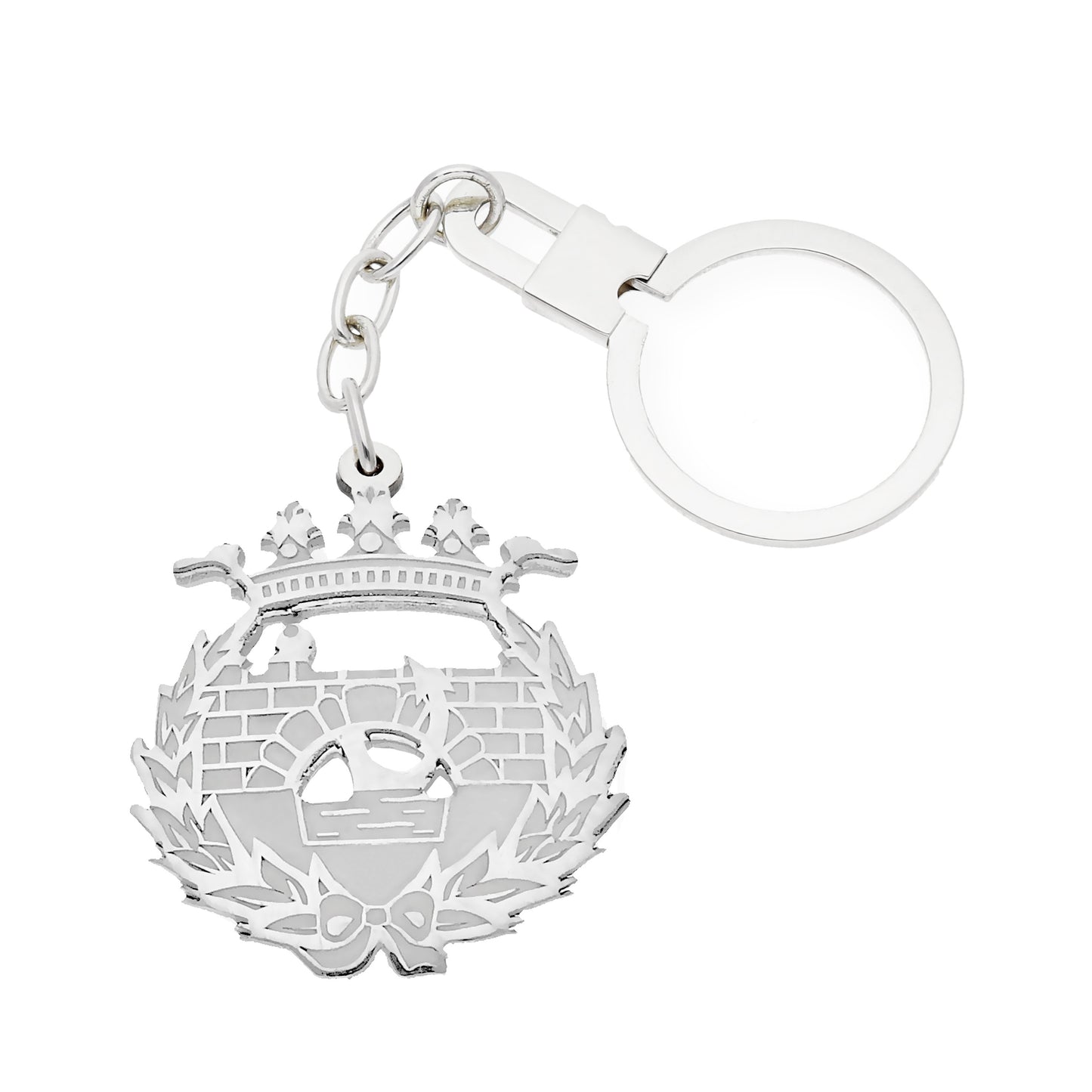 Llavero Insignia de Ingeniería de Caminos en Plata de Ley 925