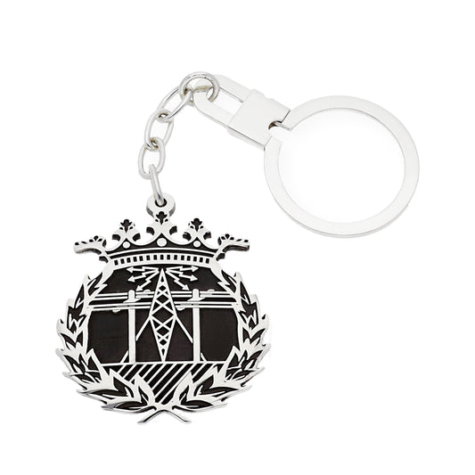 Llavero Insignia de Ingeniería en Telecomunicaciones en Plata de Ley 925
