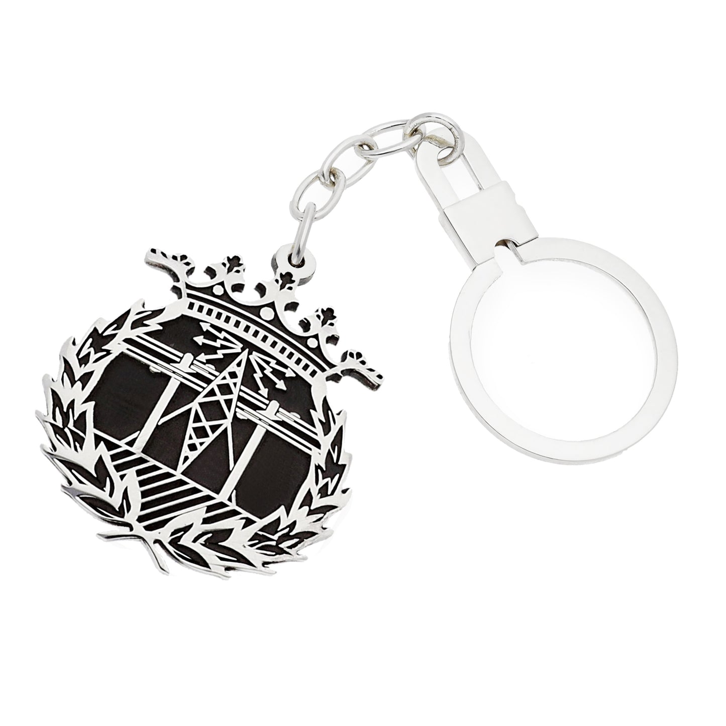 Llavero Insignia de Ingeniería en Telecomunicaciones en Plata de Ley 925