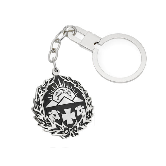 Llavero Insignia de Veterinaria en Plata de Ley 925