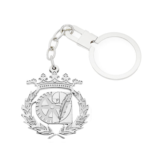 Llavero Insignia de Diseño Industrial en Plata de Ley 925