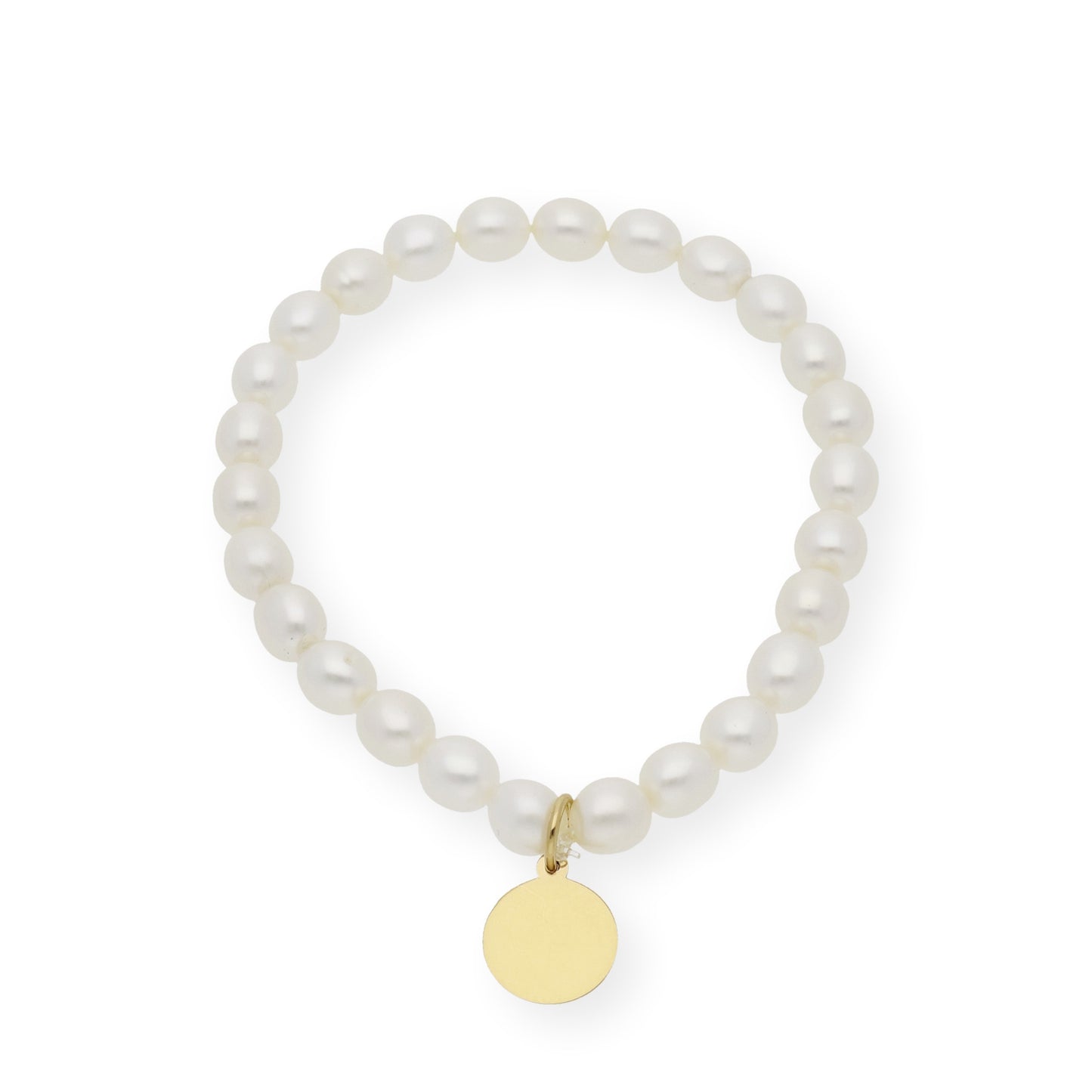 Pulsera de Comunión en Plata de Ley 925 y Perlas con Dije de Ángel