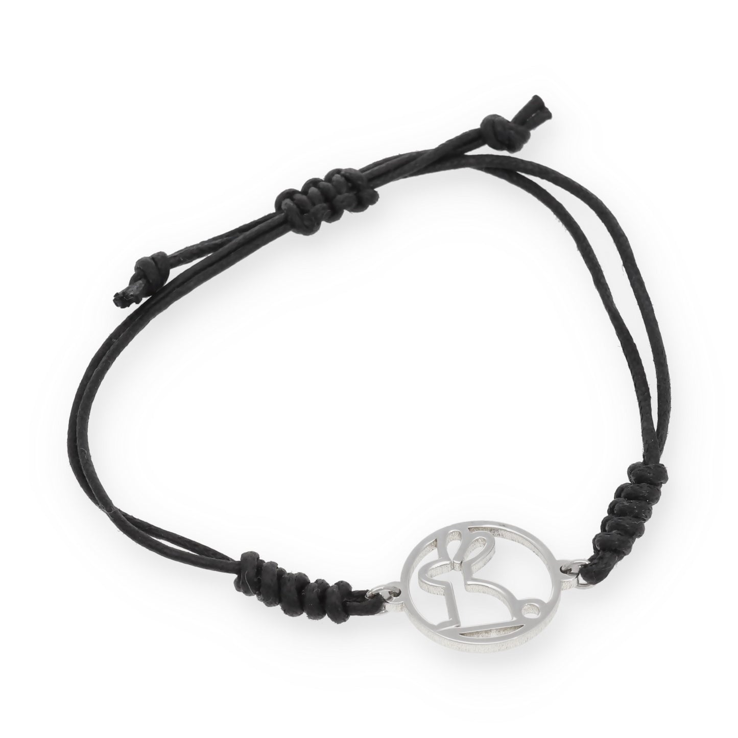 Pulsera Macramé de Conejo con Plata de Ley 925