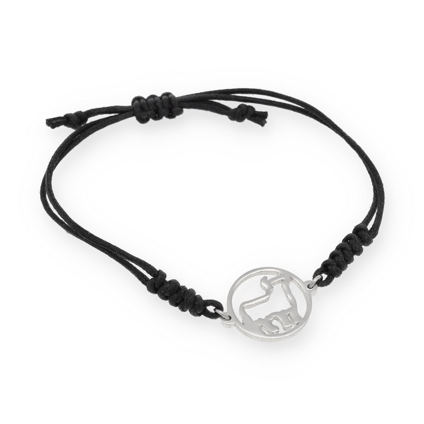 Pulsera Macramé de Toro con Plata de Ley 925