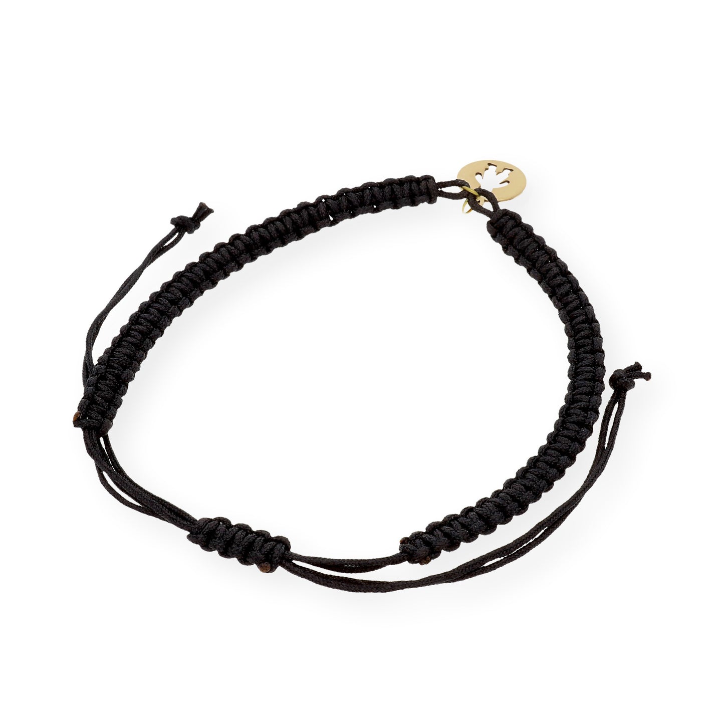 Pulsera Macramé con Dije Inocente en Oro de Ley