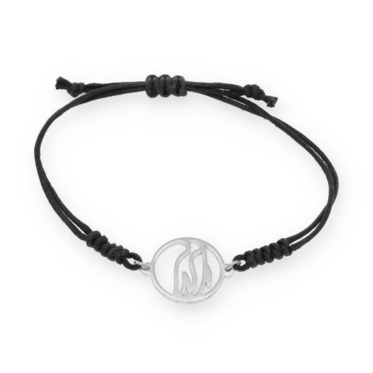 Pulsera Macramé de Pingüino con Plata de Ley 925