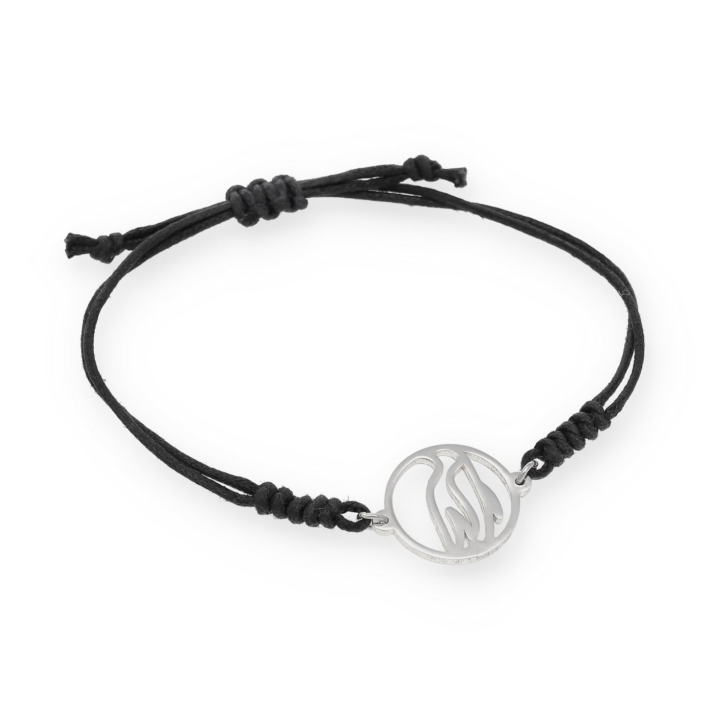 Pulsera Macramé de Pingüino con Plata de Ley 925
