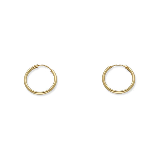 Pendientes de Aro 15 mm en Oro 18K