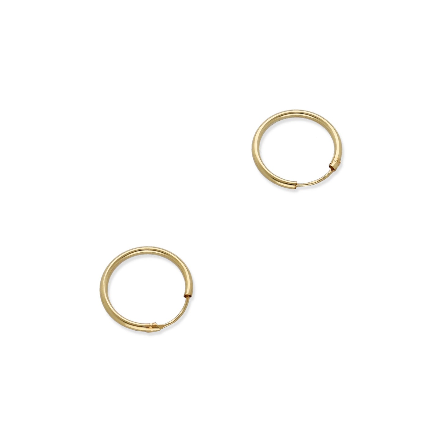 Pendientes de Aro 15 mm en Oro 18K