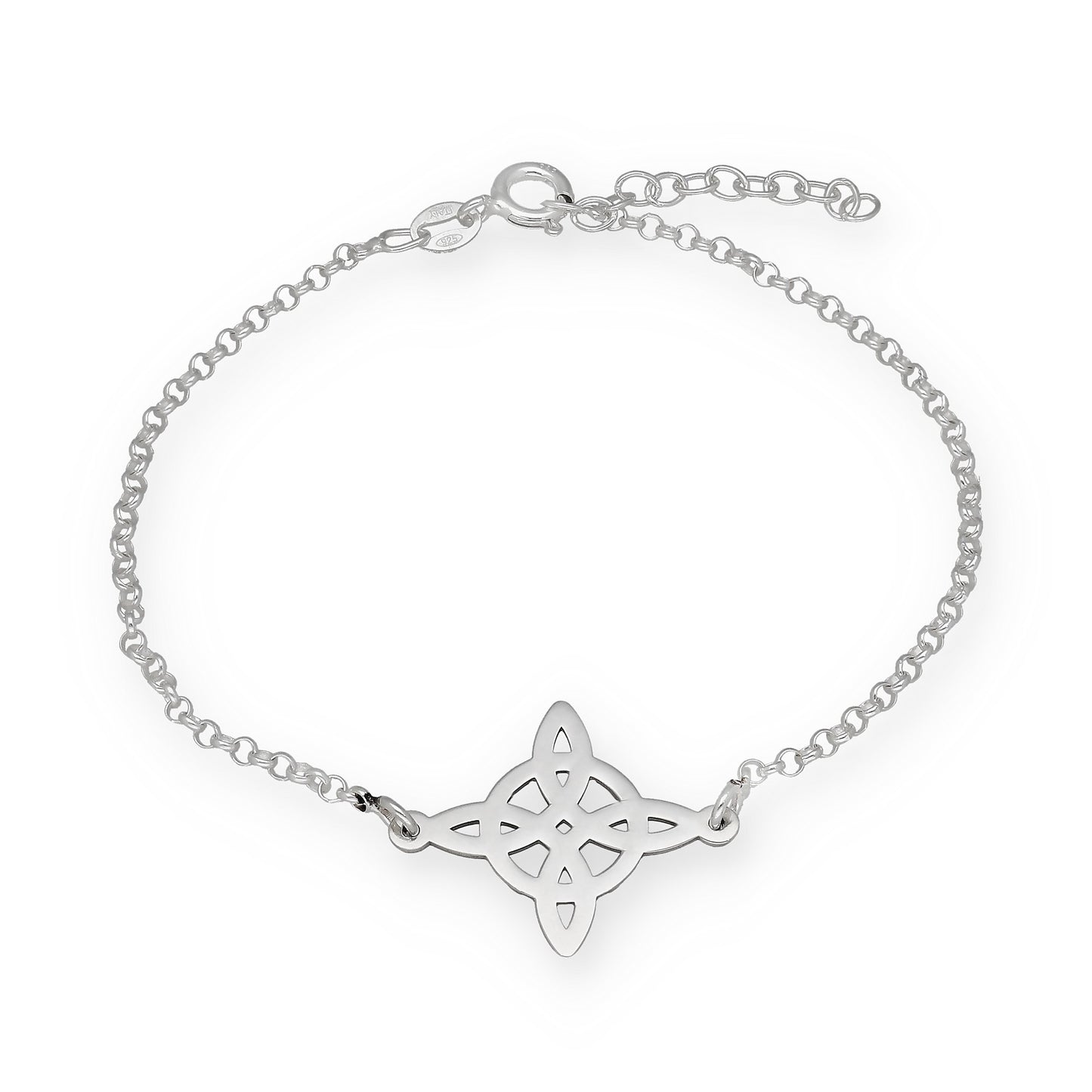 Pulsera de Nudo de Bruja en Plata de Ley 925