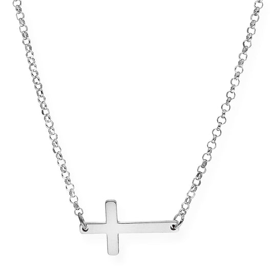 Colgante de Cruz Horizontal en Plata de Ley 925