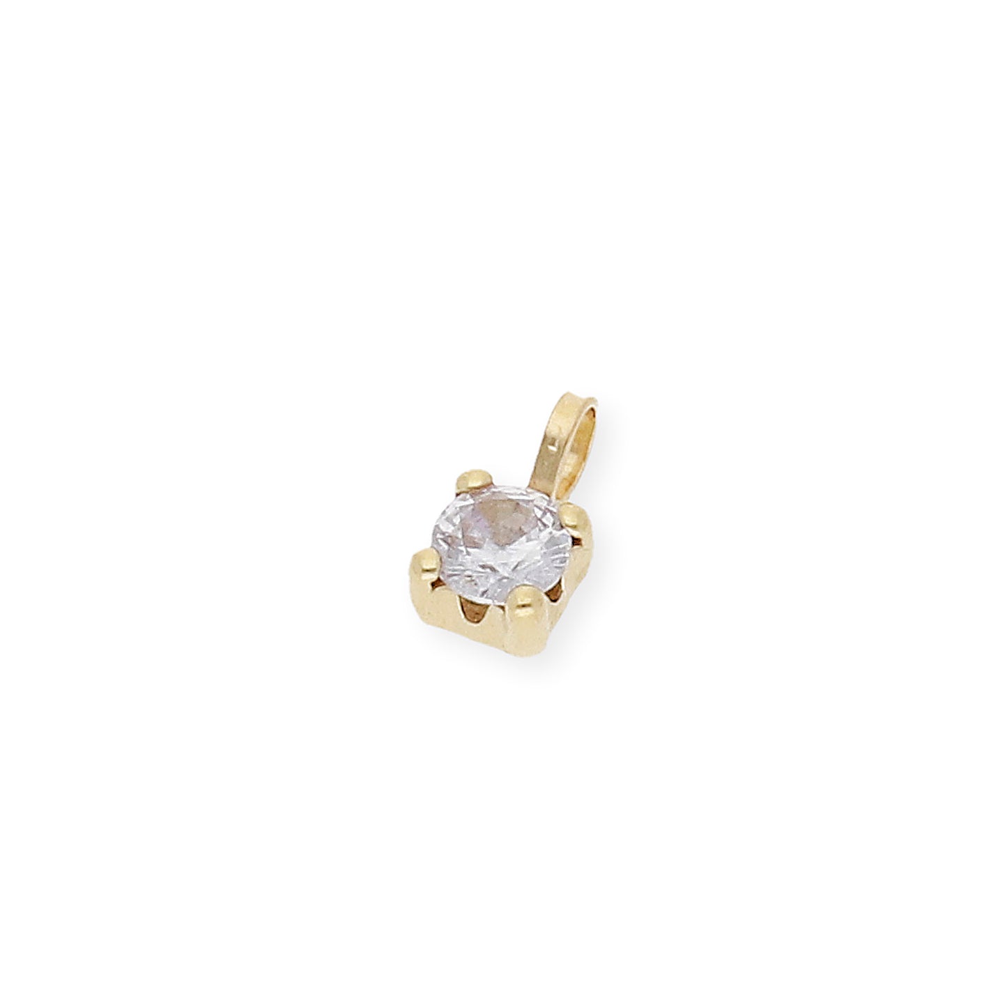 Collar con Colgante Minimalista con Diamante en Oro de Ley 18k