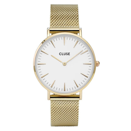 Reloj Cluse LA BOHEME Mesh Gold/White CL18109