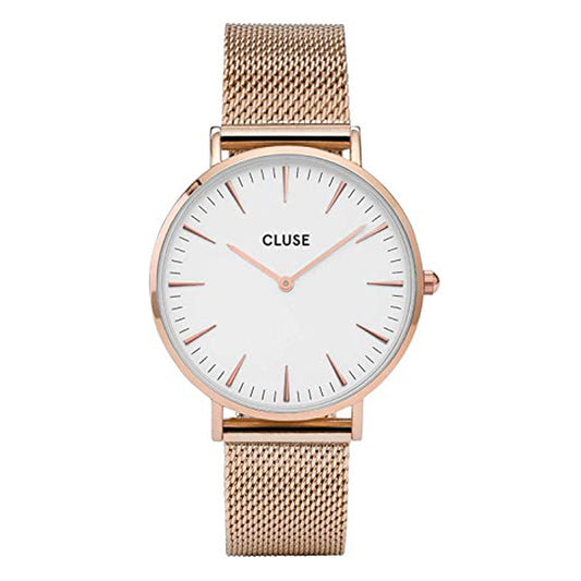 Reloj Cluse LA BOHEME Mesh Rose Gold/White CL18112