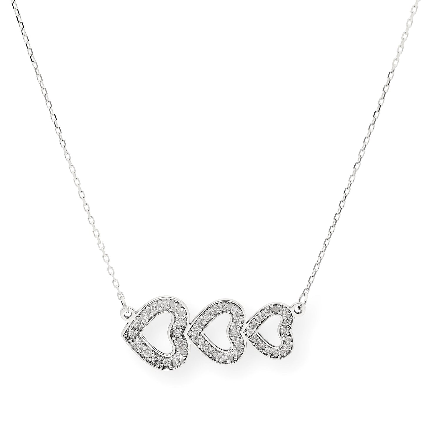 Collar de Oro y Diamante con colgante en forma de corazón