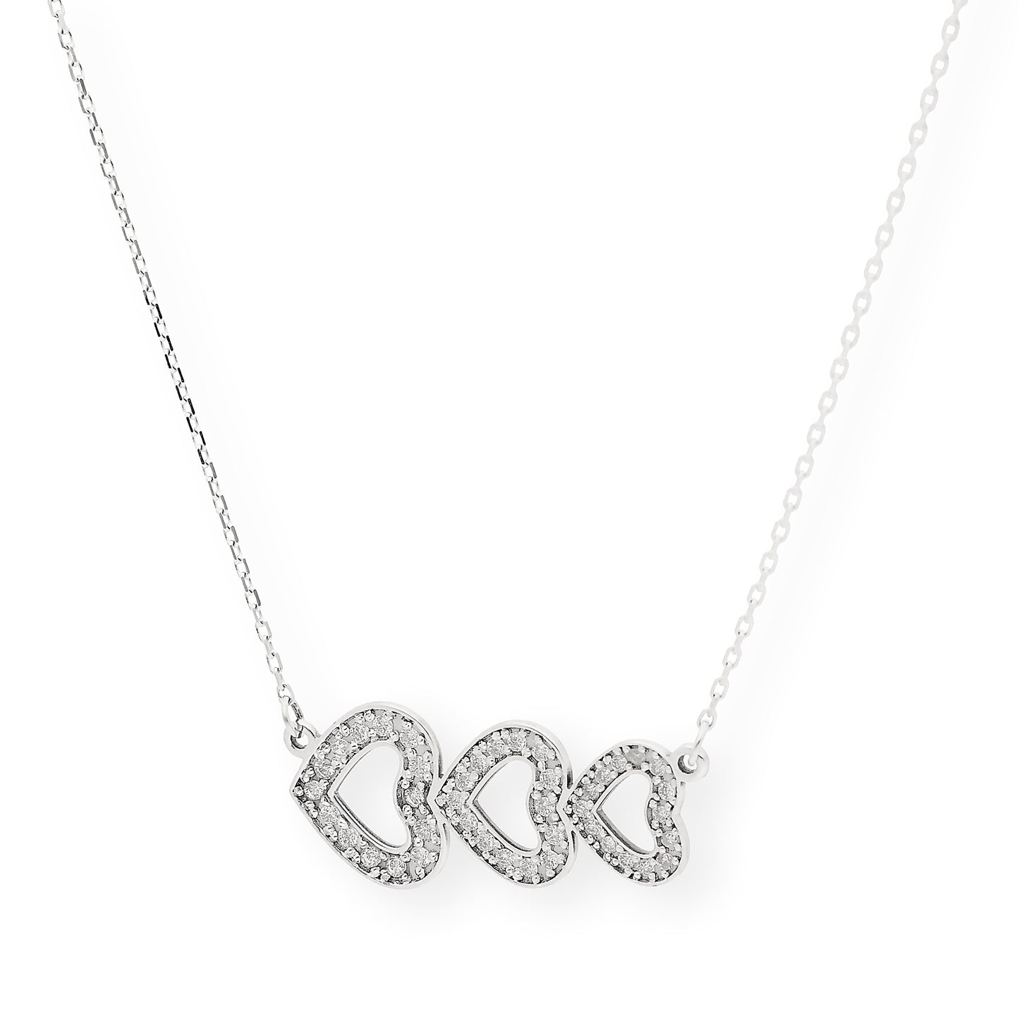 Collar de Oro y Diamante con colgante en forma de corazón