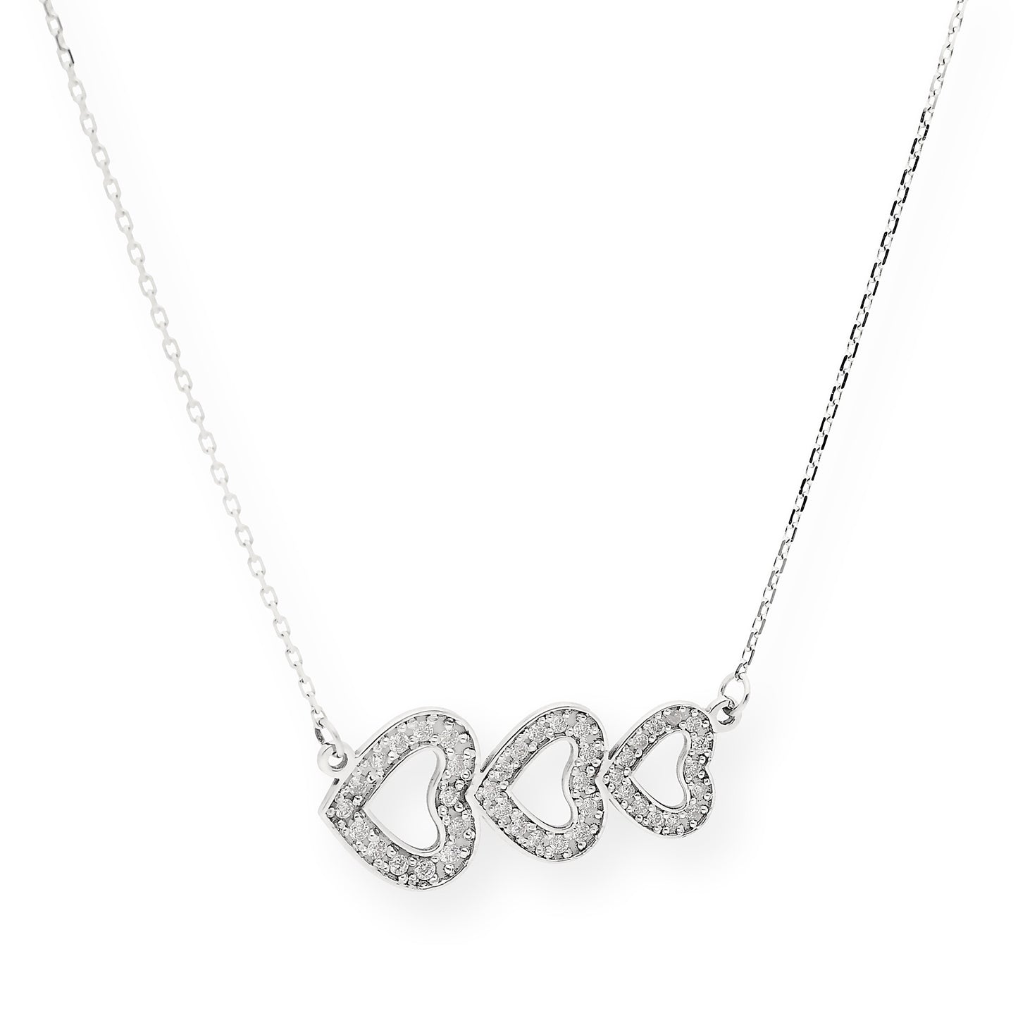 Collar de Oro y Diamante con colgante en forma de corazón
