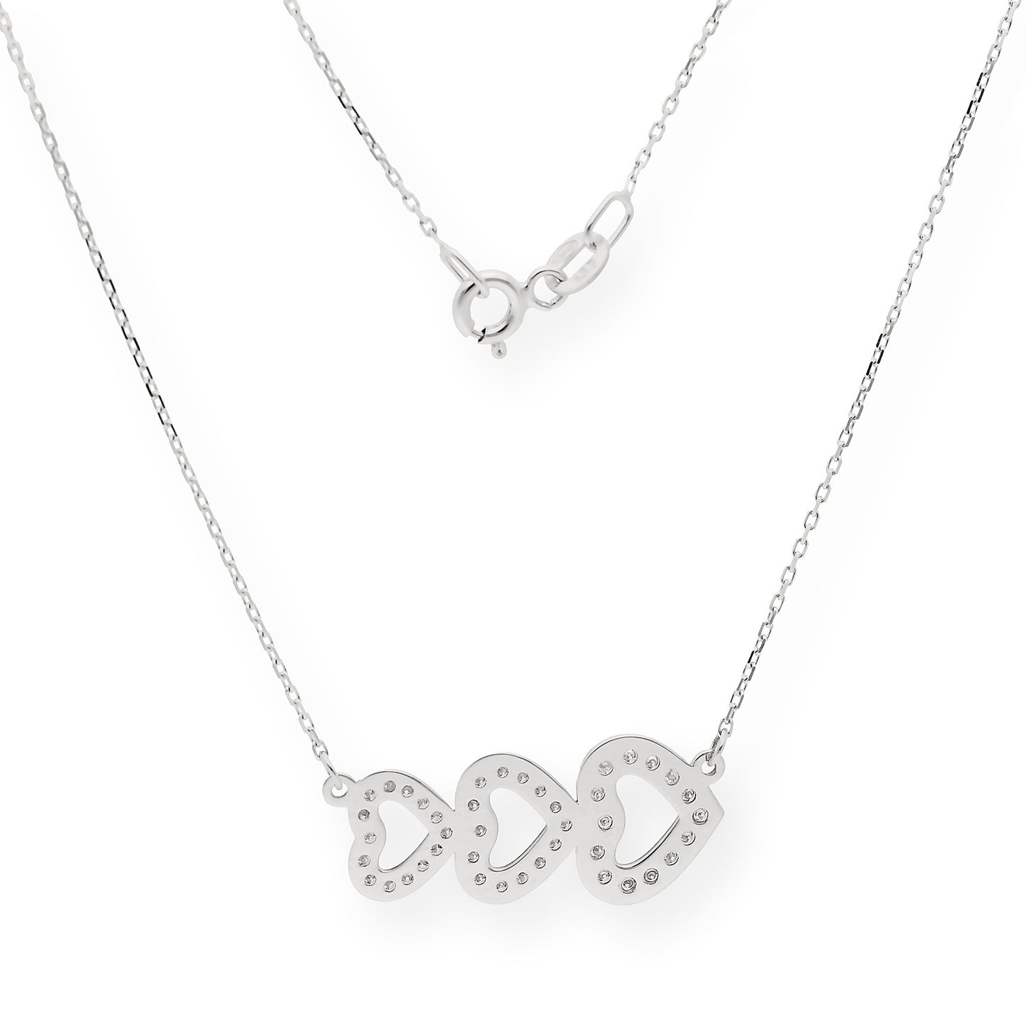 Collar de Oro y Diamante con colgante en forma de corazón