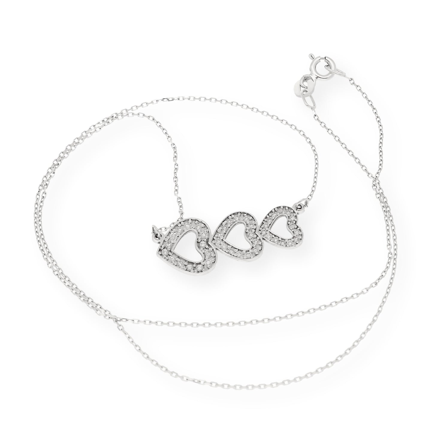 Collar de Oro y Diamante con colgante en forma de corazón