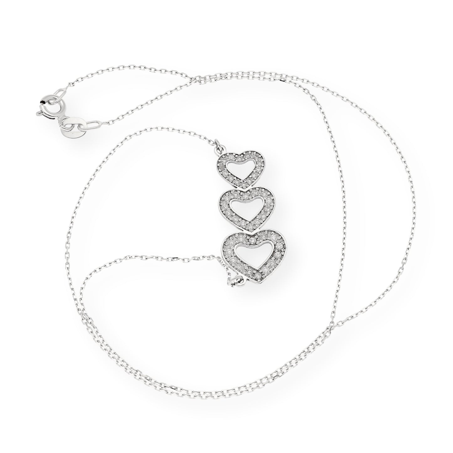 Collar de Oro y Diamante con colgante en forma de corazón