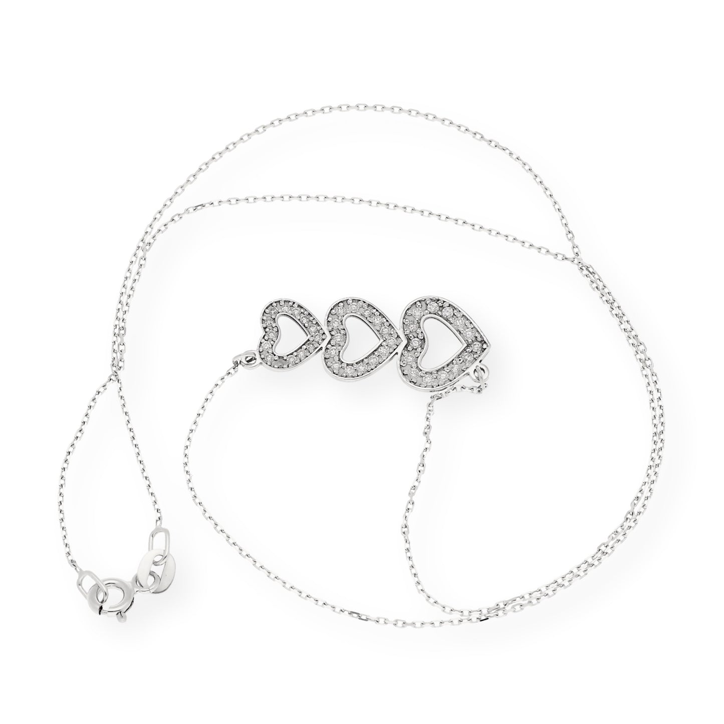 Collar de Oro y Diamante con colgante en forma de corazón