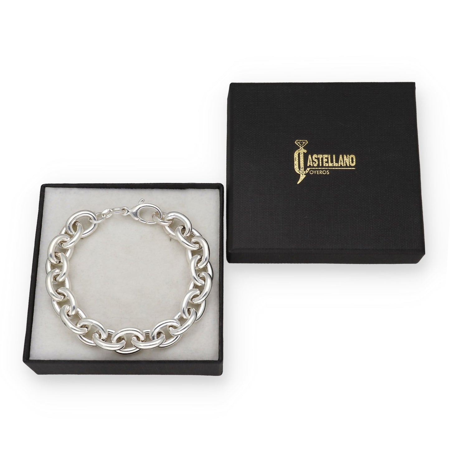 Pulsera Eslabones Ovalados de Plata de Ley 925
