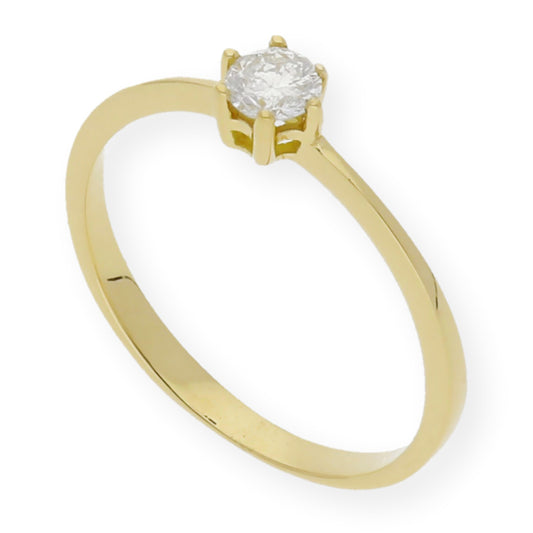 Solitario de Compromiso con Diamante Certificado y Oro 18k Modelo Kassia