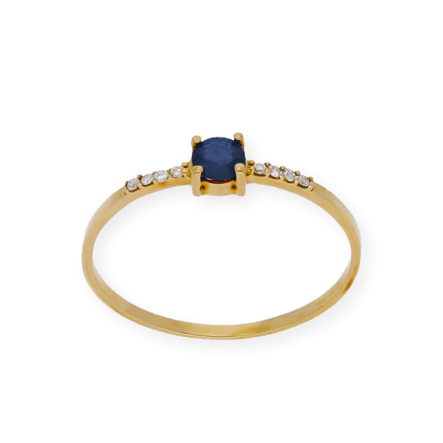 Anillo Chiara en Oro 18K con Zafiro y Diamantes