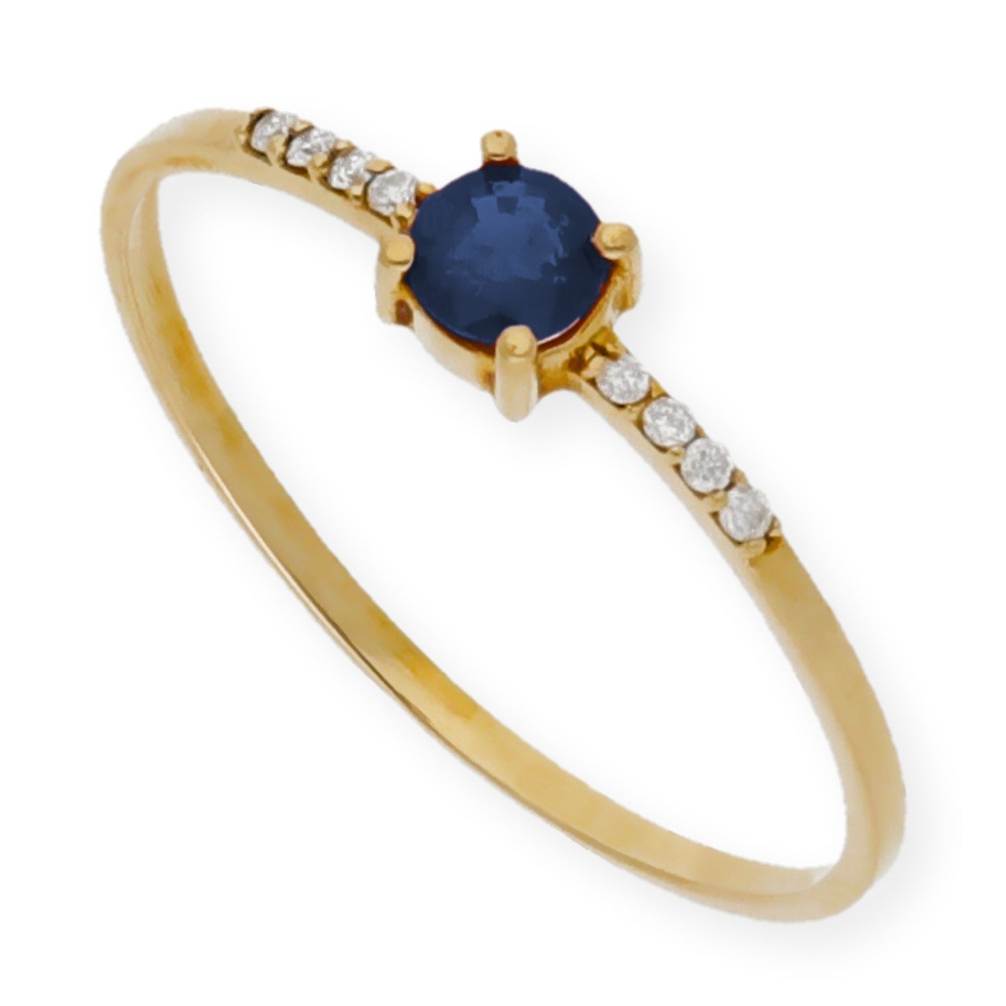 Anillo Chiara en Oro 18K con Zafiro y Diamantes
