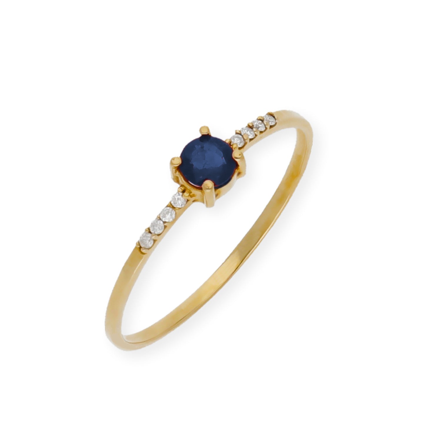 Anillo Chiara en Oro 18K con Zafiro y Diamantes