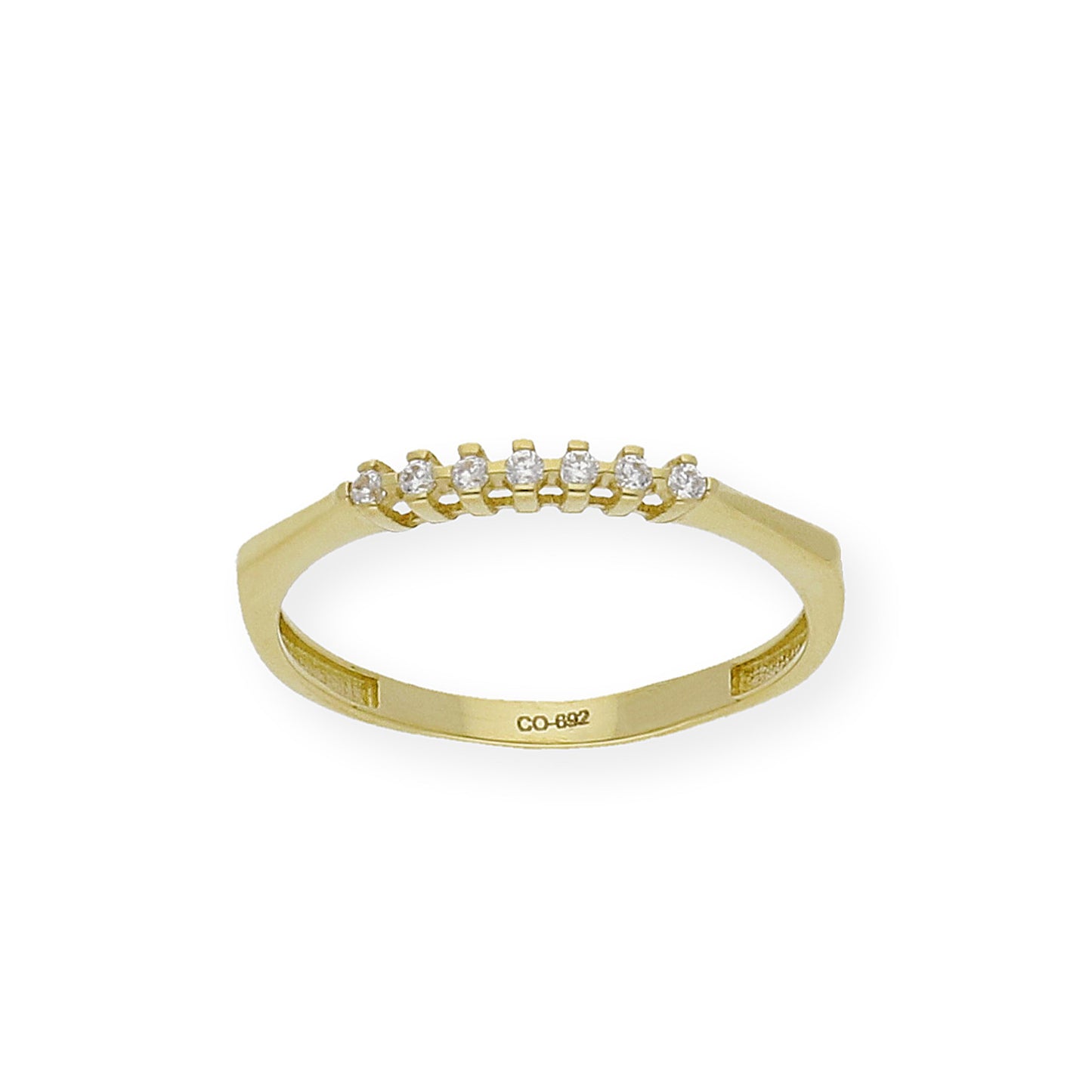 Anillo Lago en Oro 18k y Circonitas