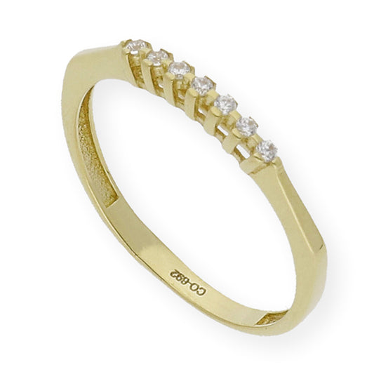 Anillo Lago en Oro 18k y Circonitas