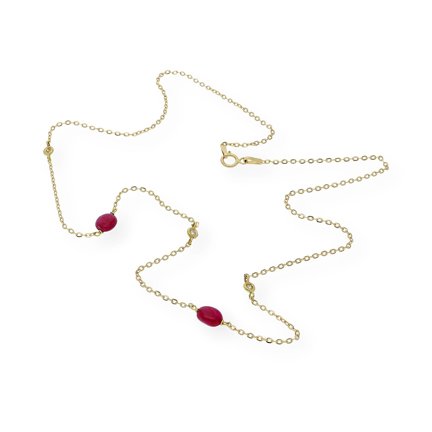 Collar con Rubíes y Diamantes en Oro 18k