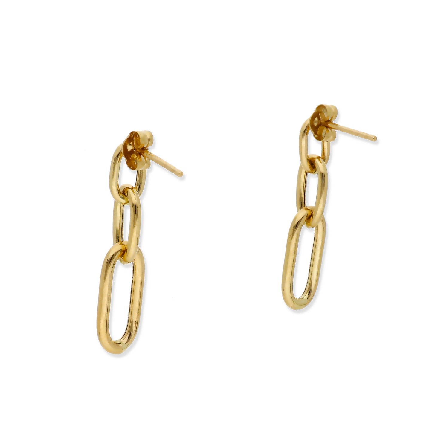 Pendientes de Eslabones en Oro de Ley 18K