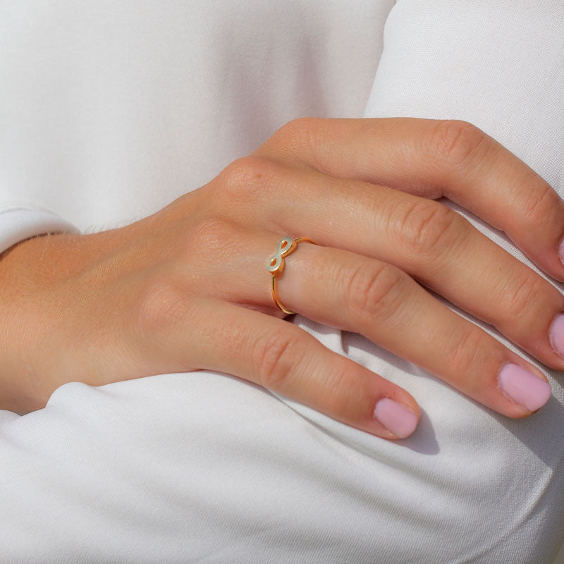 Anillo Infinito en Oro 18k Diseño Liso