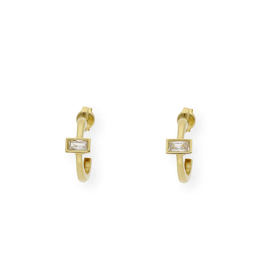 Pendientes de Aro con Circonitas en Oro 18k